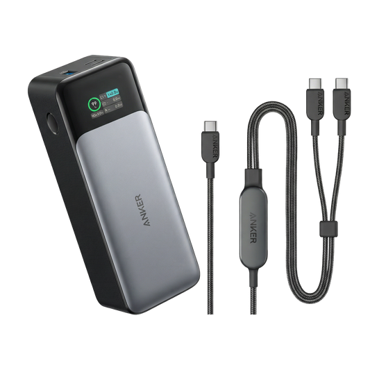 Anker 737 Power Bank (PowerCore 24K)+Anker 2-in-1 USB C to USB C Cable 140W