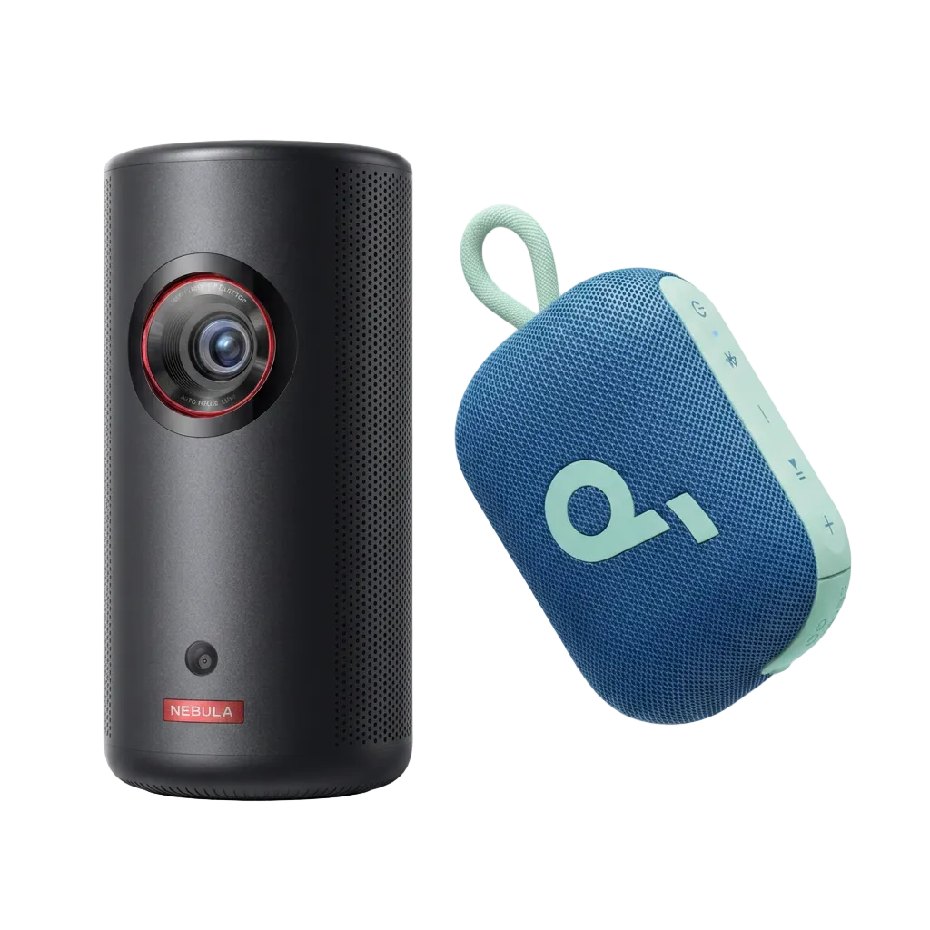 Capsule 3 Laser Laser-Powered Mini Projector + soundcore Select 4 Go Speaker