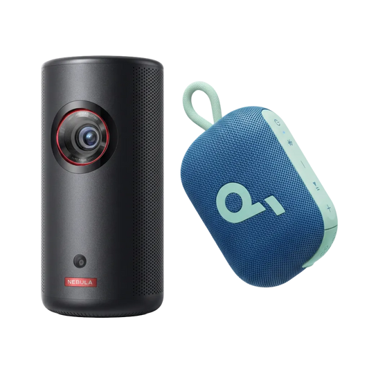 Capsule 3 Laser Laser-Powered Mini Projector + soundcore Select 4 Go Speaker