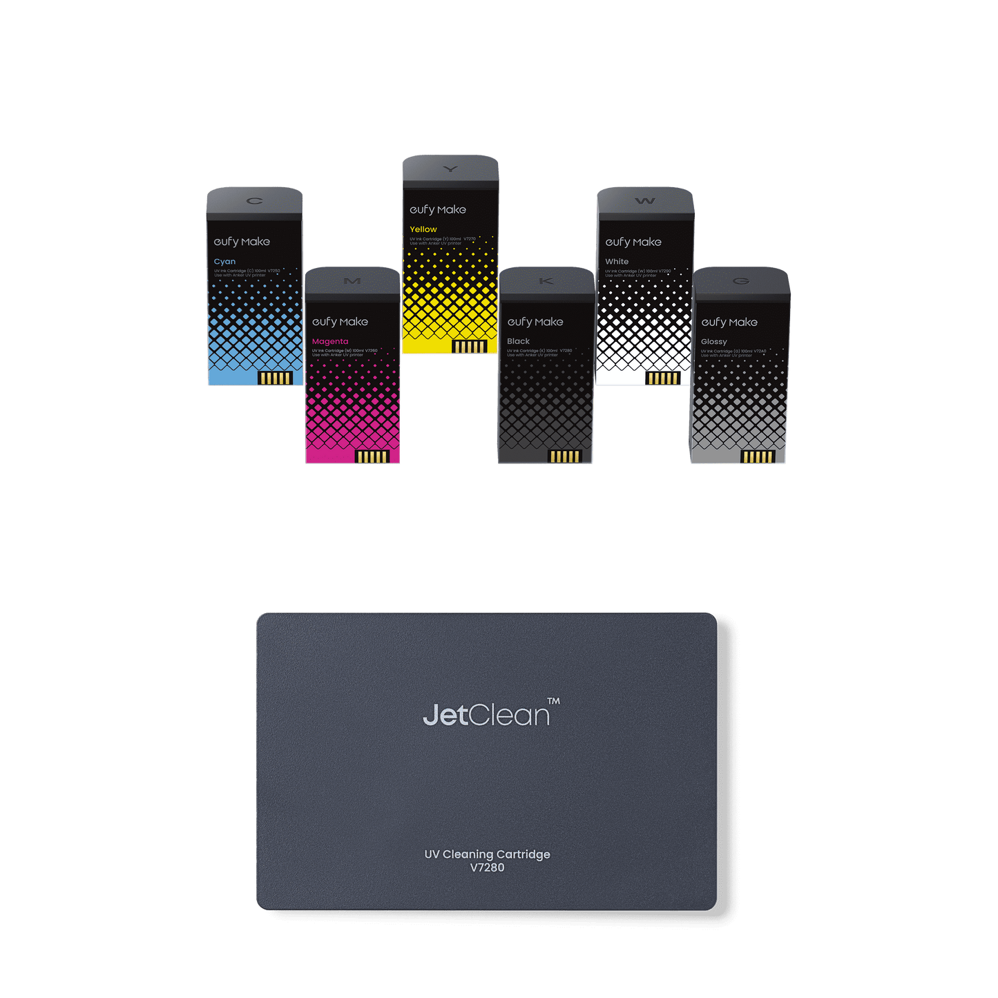 eufyMake Ink and Cleaning Cartridge Kit for UV Printer E1